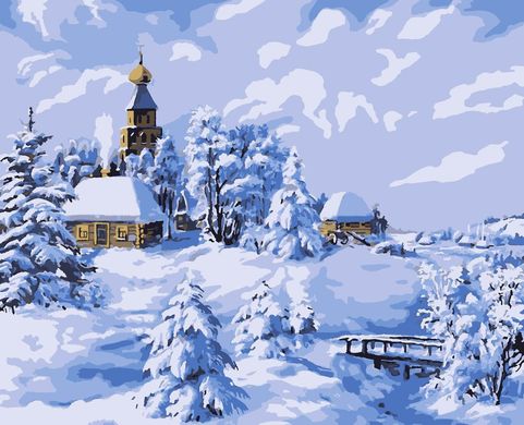 Картини за номерами "Зимова казка" Artissimo полотно на підрамнику 40x50 см PN2736 в інтернет-магазині "Я - Picasso"