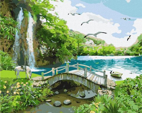 Картина за номерами "Райська бухта" Ідейка полотно на підрамнику 40x50см KHO2860 в інтернет-магазині "Я - Picasso"
