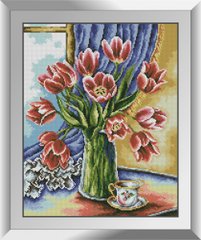 Алмазна мозаїка "Тюльпани на вікні" Dream Art в коробці 31270 в інтернет-магазині "Я - Picasso"