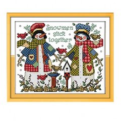 Різдвяний сніговик Набір для вишивання хрестиком з друкованою схемою на тканині Joy Sunday C591 в интернет-магазине "Я - Picasso"