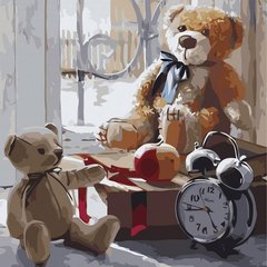 Картина за номерами "Іграшки дитинства" Ідейка полотно на підрамнику 30x30см КНО2333 в інтернет-магазині "Я - Picasso"