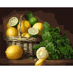 Картина по номерам для кухни - Лимонное настроение 40x50 см в интернет-магазине "Я - Picasso"