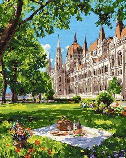 Картина по номерам "Уютный пикник в Будапеште &copy;art_selena_ua" Идейка полотно на подрамнике 40x50см KHO6480 в интернет-магазине "Я - Picasso"