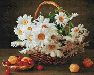 Алмазна мозаїка "Ромашки в корзинці" BrushMe 40x50см GF4794 в інтернет-магазині "Я - Picasso"