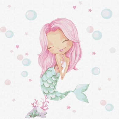 Картина по номерам - Розовая русалочка ©tanya_bonya 30x30см в интернет-магазине "Я - Picasso"