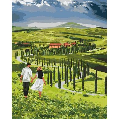 Картина за номерами "Прогулянка з коханим" Ідейка полотно на підрамнику 40x50см КНО2285 в інтернет-магазині "Я - Picasso"
