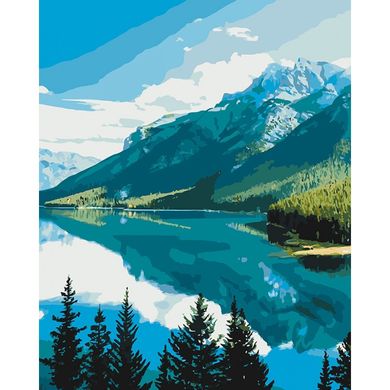 Картина за номерами "Гірська краса" Ідейка полотно на підрамнику 40x50см КНО2266 в інтернет-магазині "Я - Picasso"