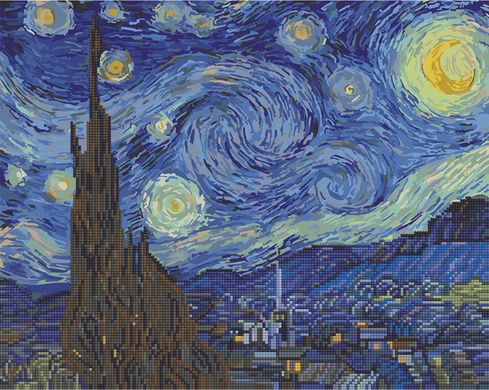 Алмазная картина-раскраска - Звёздная ночь. Ван Гог в интернет-магазине "Я - Picasso"