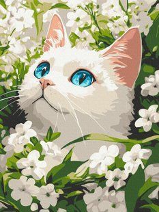 Картина по номерам "Весенний кот" BrushMe холст на подрамнике 30х40см KBS0191 в интернет-магазине "Я - Picasso"