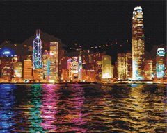 Картина по номерам "Ночной Гонконг" BrushMe холст на подрамнике 40х50см BS7256 в интернет-магазине "Я - Picasso"