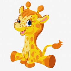 Картина по номерам - Маленький жираф 30х30см в интернет-магазине "Я - Picasso"