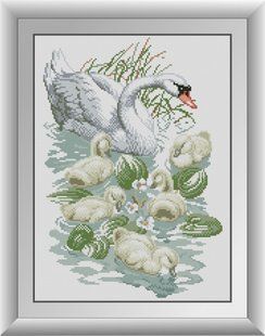 Алмазна мозаїка "Лебідь з пташенятами" Dream Art в коробці 30896 в інтернет-магазині "Я - Picasso"
