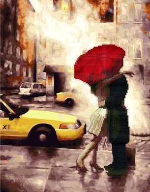 Алмазна картина-розмальовка "Кохання у великому місті" BrushMe 3D ефект подарункова коробка 40x50 cм GZS1015 в інтернет-магазині "Я - Picasso"