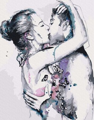 Картина за номерами "Кохання у графіці" BrushMe полотно на підрамнику 40x50см GX27196 в інтернет-магазині "Я - Picasso"