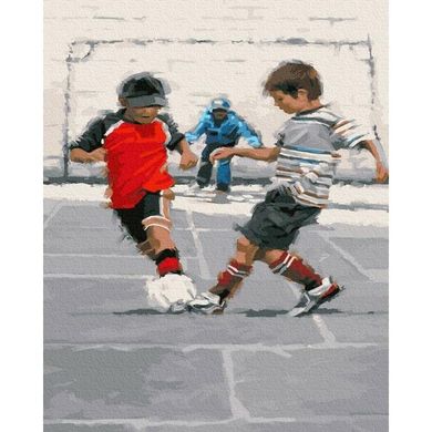 Картина по номерам - Маленькие футболисты 40х50 в интернет-магазине "Я - Picasso"