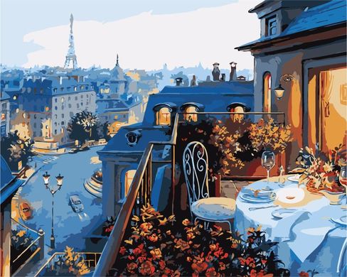 Картина за номерами "Вид на Париж" BrushMe полотно на підрамнику 40x50см GX7255 в інтернет-магазині "Я - Picasso"
