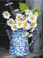 Картина за номерами на дереві "Ромашки в глечику" ArtStory подарункова упаковка 30x40см ASW153 в інтернет-магазині "Я - Picasso"