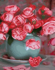Алмазна картина-розмальовка "Чайні троянди" "BrushMe 3D ефект подарункова коробка 40x50 cм GZS1181 в інтернет-магазині "Я - Picasso"