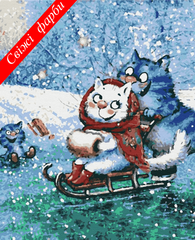 Картина за номерами "Сніжна ковзанка" полотно на підрамнику 40x50 см RB-0315 в інтернет-магазині "Я - Picasso"