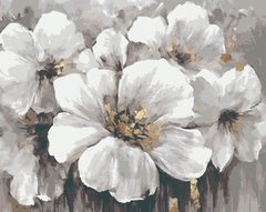 Картина по номерам "Белые цветы" холст на подрамнике 40x50 см RB-0702 в интернет-магазине "Я - Picasso"