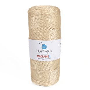 Пряжа Macrame L/Макраме Л, кремовий B-122, Popyarn