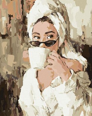 Картина за номерами "Ранкова кава" Ідейка полотно на підрамнику 40x50см KHO4840 в інтернет-магазині "Я - Picasso"