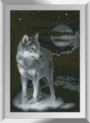 31232 Ночной волк. Dream Art. Набор алмазной живописи (квадратные, полная) в интернет-магазине "Я - Picasso"