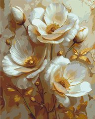 Картина за номерами "Білі квіти з фарбами металік" Origami 40x50см LW 3302 в інтернет-магазині "Я - Picasso"