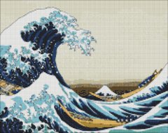 Алмазная мозаика "Большая волна в Канагаве ©Кацусика Хокусай" Идейка 40x50см AMO7223 в интернет-магазине "Я - Picasso"