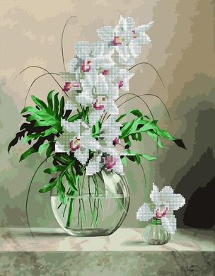 Алмазная картина-раскраска "Орхидеи в вазе" BrushMe подарочная упаковка 40x50 cм GZS1195 в интернет-магазине "Я - Picasso"