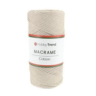 Пряжа Cotton Macrame/Котон Макраме, світло-бежевий 1001/030, Hobby Trend