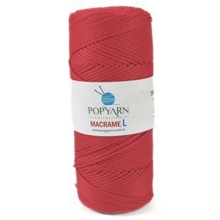 Пряжа Macrame L/Макраме Л, червоний B-216, Popyarn