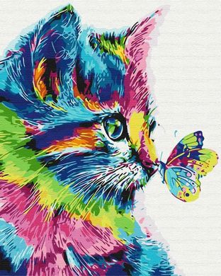 Картина за номерами "Котик у фарбі" BrushMe полотно на підрамнику 40х50см BS31326 в інтернет-магазині "Я - Picasso"