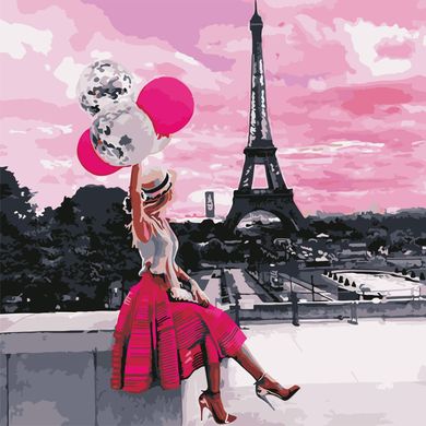 Картина за номерами "Вид на Ейфелеву вежу" ArtStory полотно на підрамнику 40x40см AS0611 в інтернет-магазині "Я - Picasso"