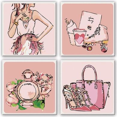 Набор для росписи по номерам "полиптих" - Розовые мечты в интернет-магазине "Я - Picasso"